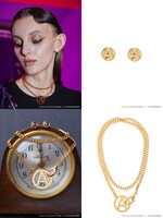 「【ジョジョの奇妙な冒険 黄金の風×PAMEO POSE】レオーネ・アバッキオ ピアス」と「【ジョジョの奇妙な冒険 黄金の風×PAMEO POSE】レオーネ・アバッキオ ネックレス」。