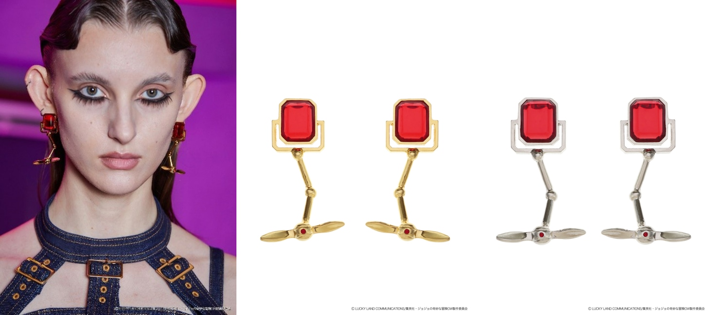 「【ジョジョの奇妙な冒険 黄金の風×PAMEO POSE】ナランチャ・ギルガ ピアス ゴールド/シルバー」