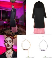 「【ジョジョの奇妙な冒険 黄金の風×PAMEO POSE】トリッシュ・ウナ ワンピース」と「【ジョジョの奇妙な冒険 黄金の風×PAMEO POSE】トリッシュ・ウナ チョーカー ゴールド/シルバー」。