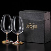 「ルパン三世」九谷焼の酒グラス、職人手描きの伝統的な柄にルパン&不二子を添えて