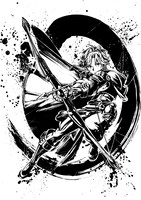 川澄樹の墨絵イラスト。