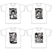 墨絵イラストを用いたTシャツ。