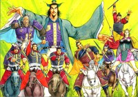 展示される複製原画「義心の連合軍！発進!!」。