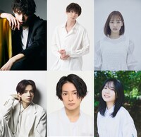 「舞台『東京リベンジャーズ』－聖夜決戦編－」新キャスト。左上から時計回りに新井將、田中涼星、飯窪春菜、伊藤萌々香、橋本祥平、糸川耀士郎。