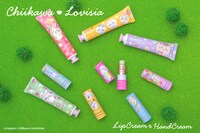 「Lovisiaちいかわ大集合リップクリーム」と「Lovisiaちいかわ大集合ハンドクリーム」。