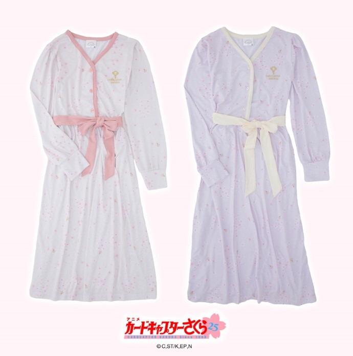 「さくら総柄 刺繍入りルームワンピース」