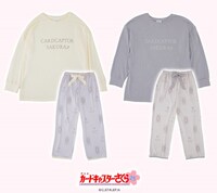 「ロゴTシャツ×アイテム総柄ロングパンツ」