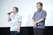 左から中島かずき、今石洋之監督。