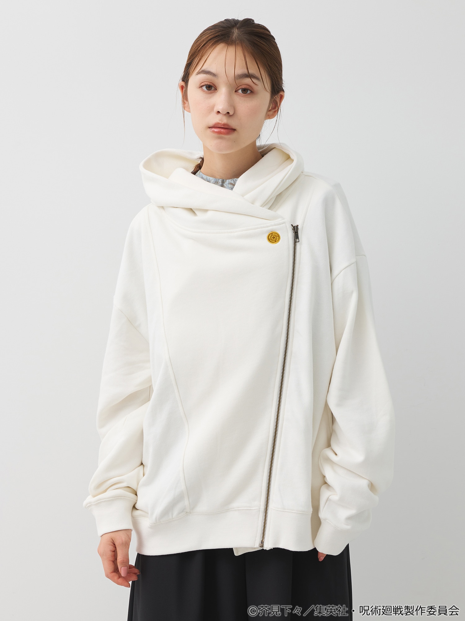呪術廻戦 校章刺繍ライダースパーカー earth music ecologyearth 
