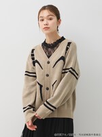 「宿儺 イメージ ジャガードニットカーディガン」