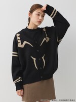 「宿儺 イメージ ジャガードニットカーディガン」