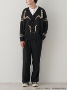 「宿儺 イメージ ジャガードニットカーディガン」