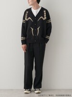 「宿儺 イメージ ジャガードニットカーディガン」