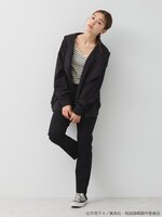 「呪術高専 校章刺繍ライダースパーカー」