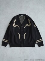 「宿儺 イメージ ジャガードニットカーディガン」