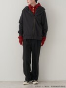 「呪術高専 校章刺繍ライダースパーカー」