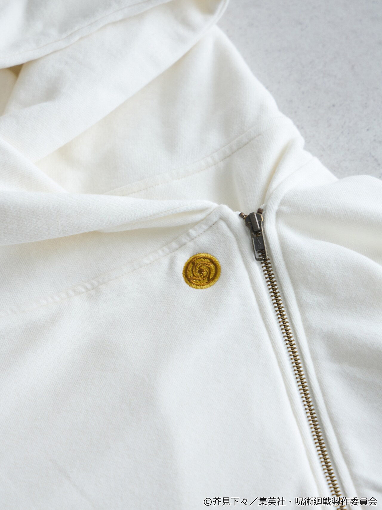 呪術廻戦 呪術高専 校章刺繍ライダースパーカー ブラック ea