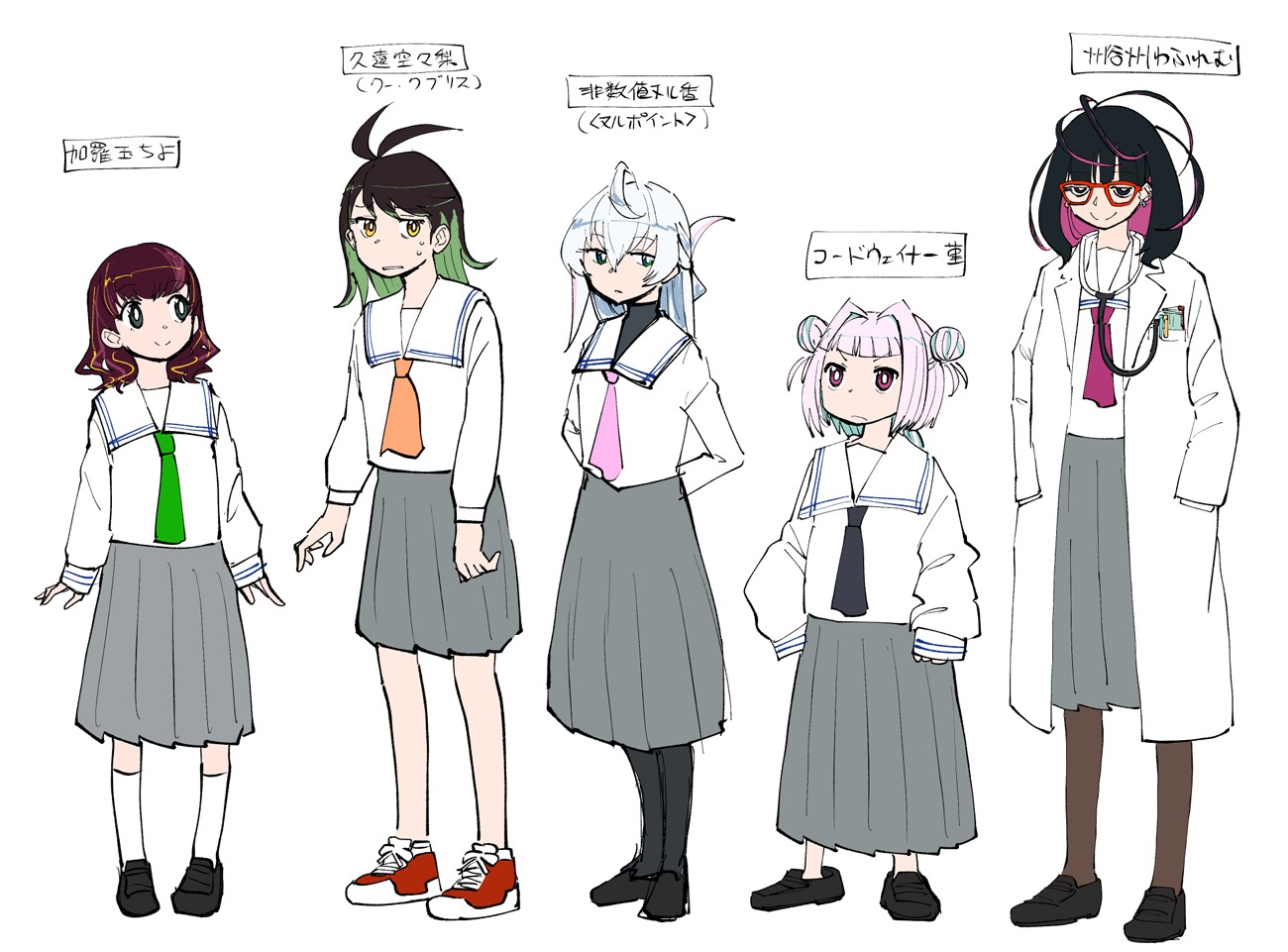 今井哲也がイラストを担当するに当たり作成したキャラ設定画。このほかにも多数のイラスト資料が、配信トークイベントで披露される予定だ。