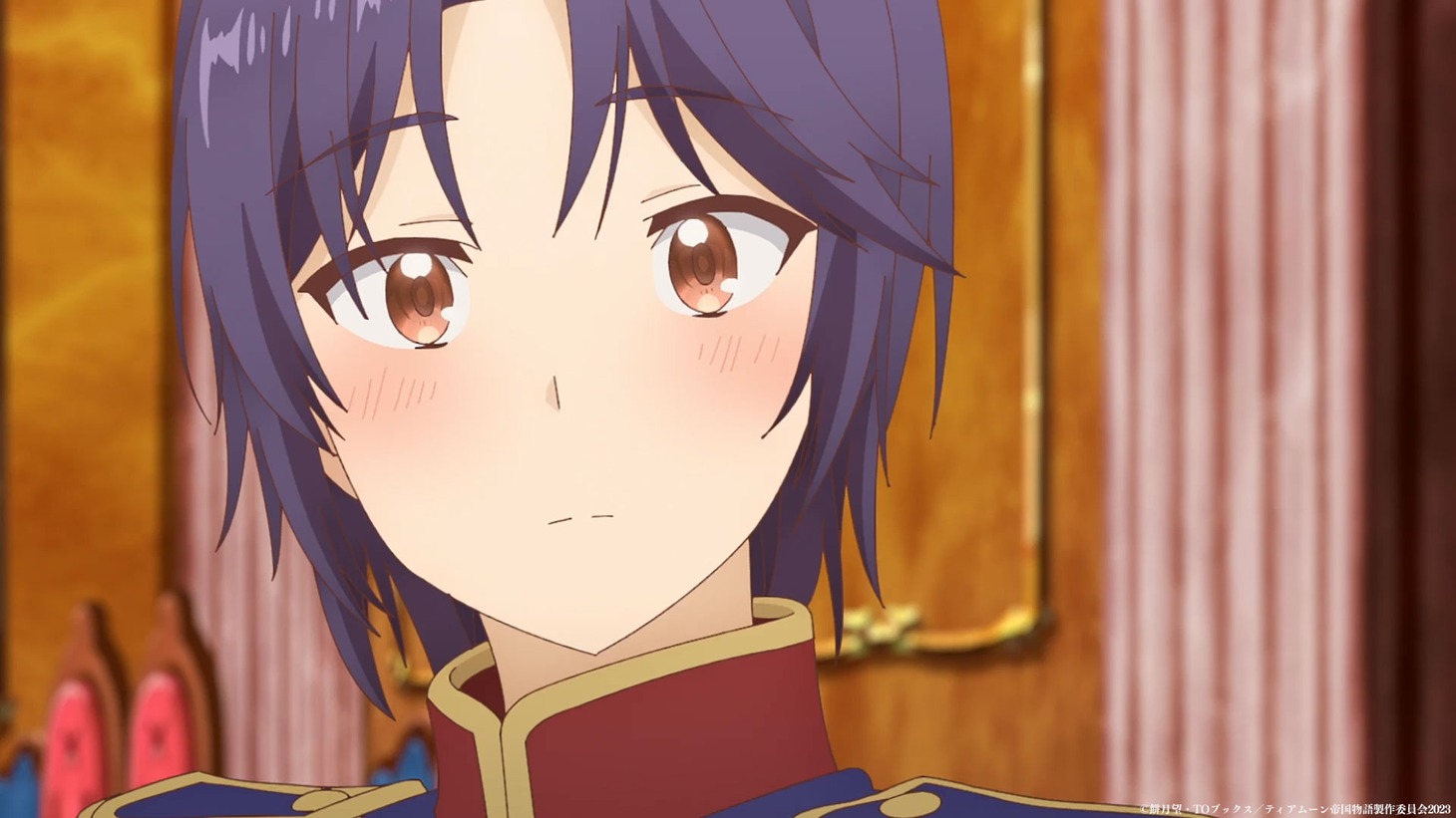 アニメ「ティアムーン帝国物語～断頭台から始まる、姫の転生逆転ストーリー～」第2弾PVより。(c)餅月望・TOブックス／ティアムーン帝国物語製作委員会2023