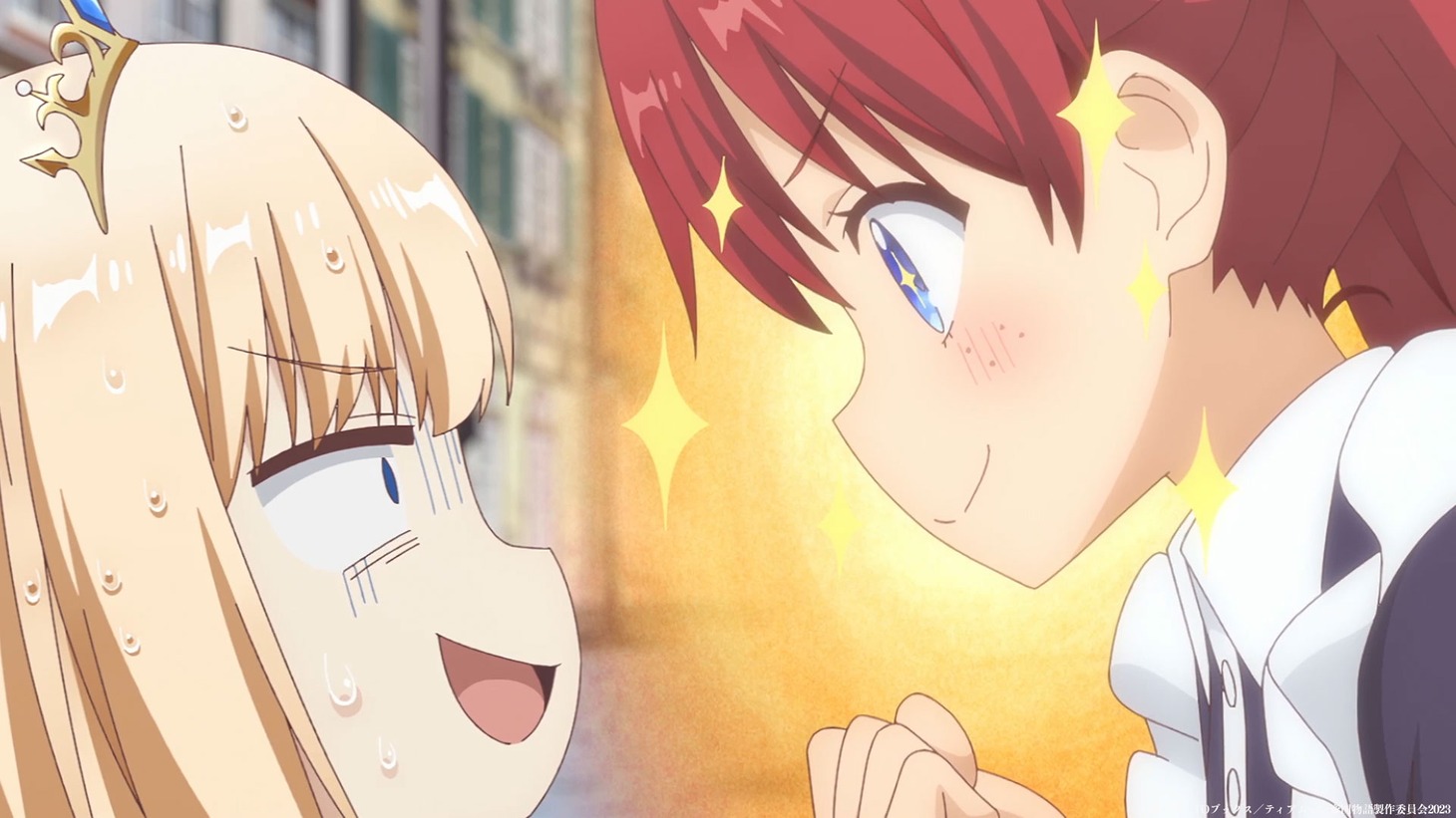 アニメ「ティアムーン帝国物語～断頭台から始まる、姫の転生逆転ストーリー～」第2弾PVより。(c)餅月望・TOブックス／ティアムーン帝国物語製作委員会2023