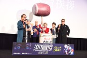 「劇場版シティーハンター 天使の涙（エンジェルダスト）」の“聖地新宿舞台挨拶”の様子。