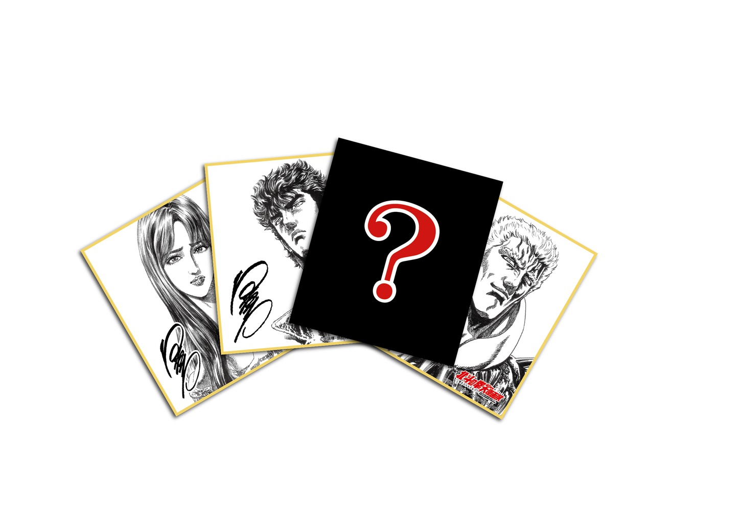 来場者特典のミニ色紙風カード。（前期配布）