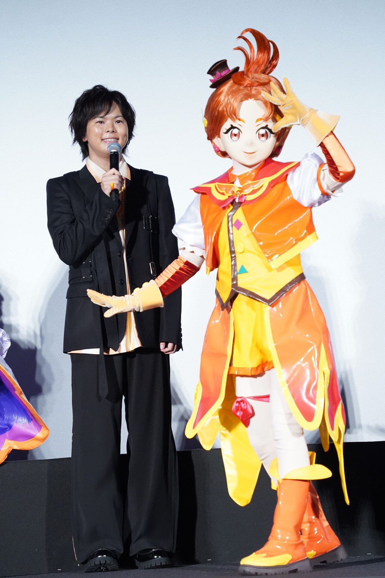 プリキュア Tシャツ Mサイズ 漫画 アニメ 映画 ゲーム 声優 名乗りを披露するキュアウィングと村瀬歩。 - 「映画プリキュア」声優