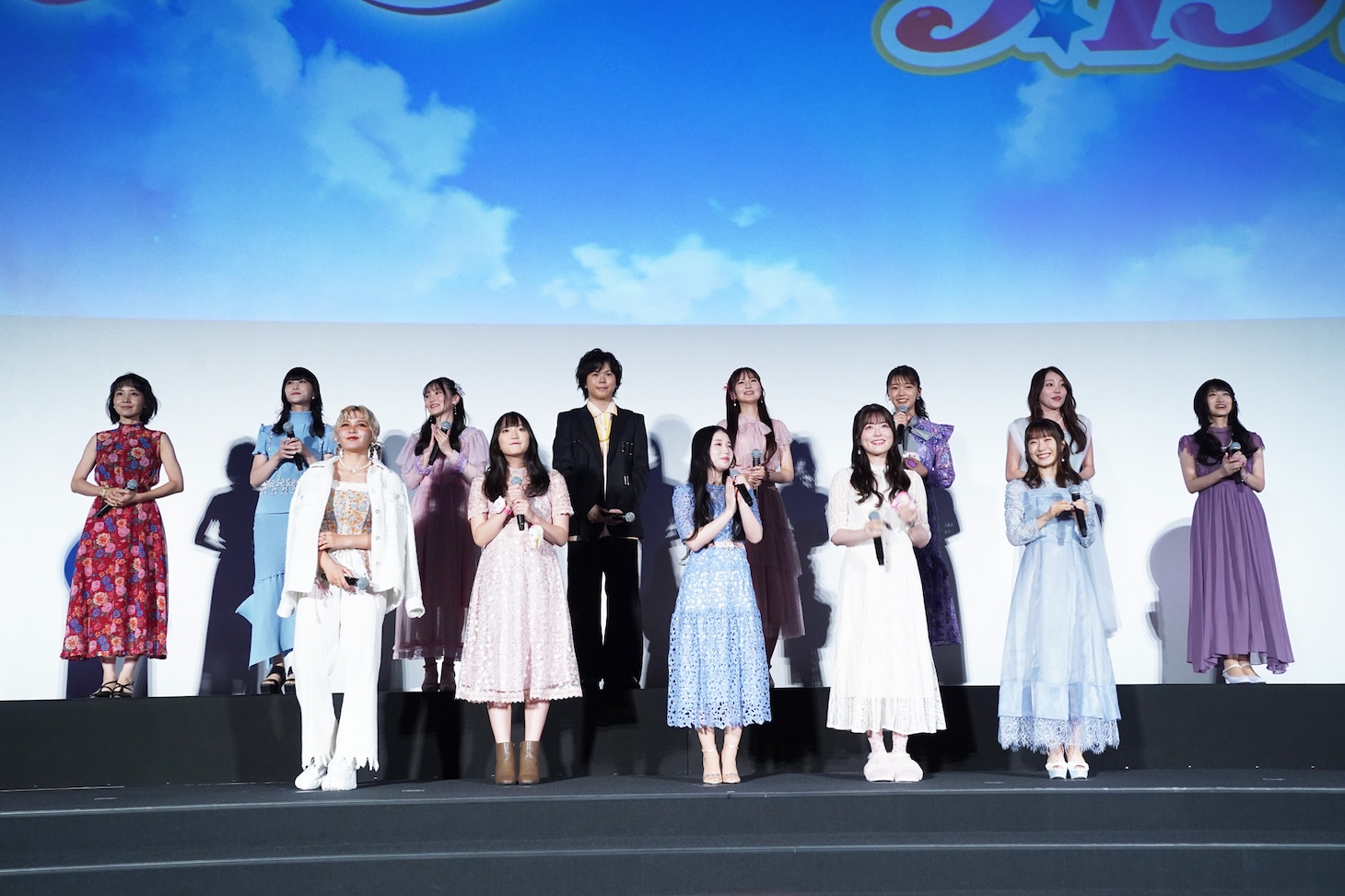 「映画プリキュアオールスターズF（エフ）」完成披露試写会の様子。
