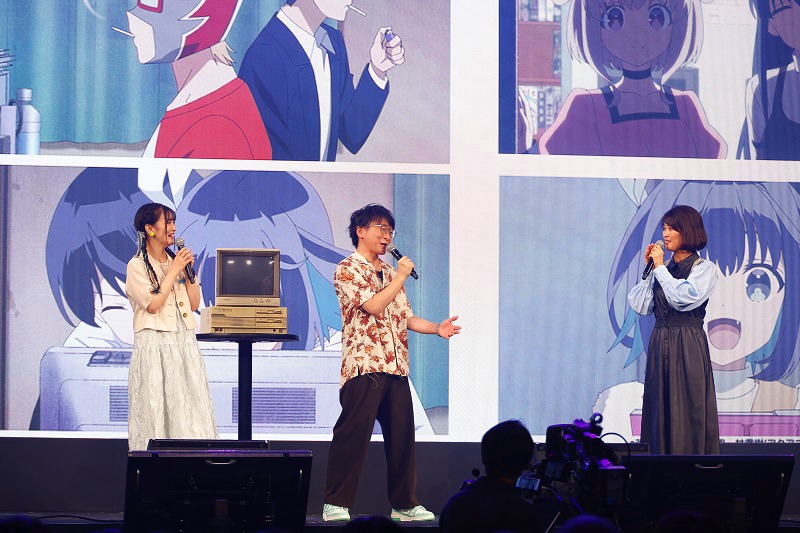 左から古賀葵、阿部敦、川澄綾子。
