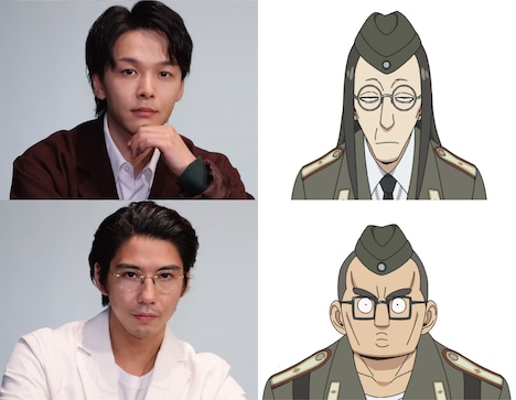 上段左から中村倫也、ドミトリ。下段左から賀来賢人、ルカ。