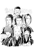 「青のミブロ」TVアニメ化に併せ、安田剛士から到着したイラスト。