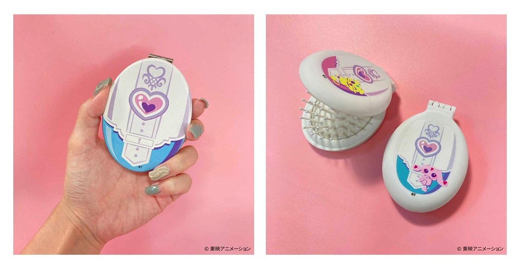 コンパクトヘアブラシ、コンパクトミラー