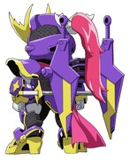 F9ノ1改。アヤメがかつて使用していたF9ノ1（くのいち）を、クロスシルエット構造で新生させたSDガンプラ。装備類のアップデートに抜かりはなく、変幻能力特化の機体が繰り出す最新のアヤメ流忍法も冴え渡る。