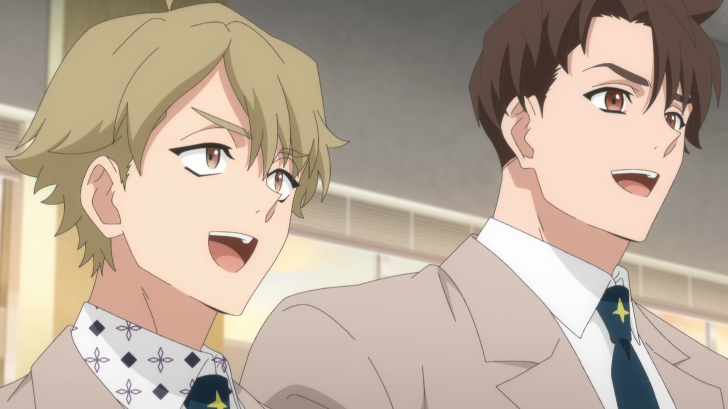 TVアニメ「川越ボーイズ・シング」第2弾PVより、左からIT、オトメ。
