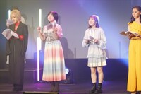 左から皇あまね役の庄司宇芽香、陽比野まつり役の廣瀬千夏、みゃむ役の小池理子、ジェニファー・純恋・ソル役の青野紗穂。
