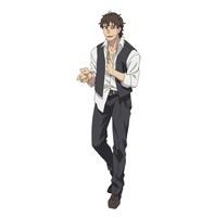 ライオネル（CV：杉田智和）。オルフェンの冒険者をまとめるギルドマスター。一見頼りないようにみえるが、実は元Sランク冒険者。(c)門司柿家/アース・スター エンターテイメント/Sランク娘製作委員会