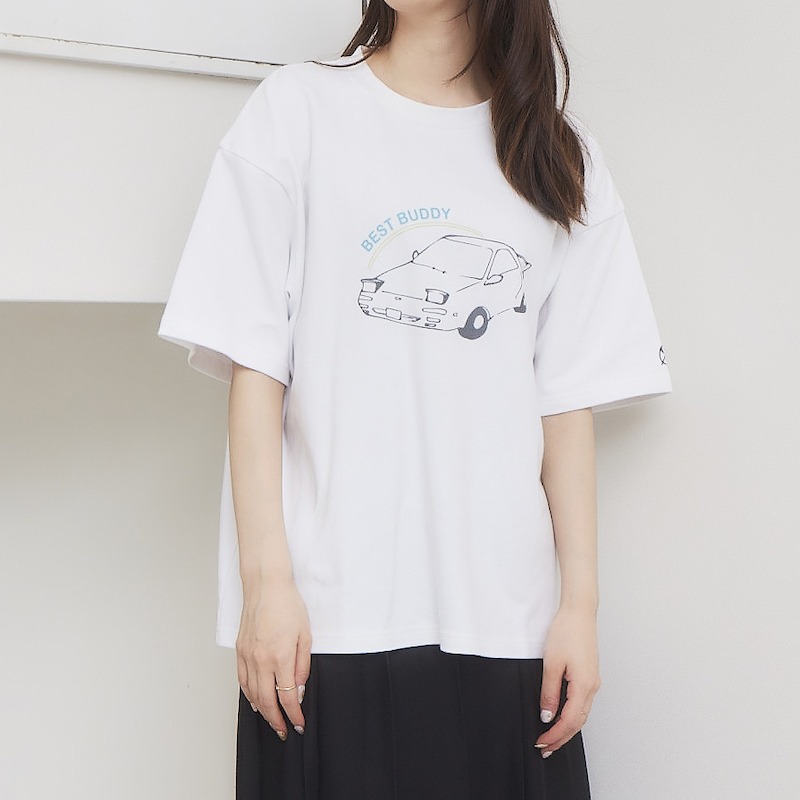 「ZERO STAR『名探偵コナン』Tシャツ ホワイト / Best Buddy」の着用例。