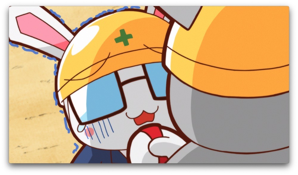 アニメ「全力ウサギ」第1話の場面カット。