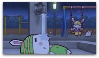 アニメ「全力ウサギ」第1話の場面カット。