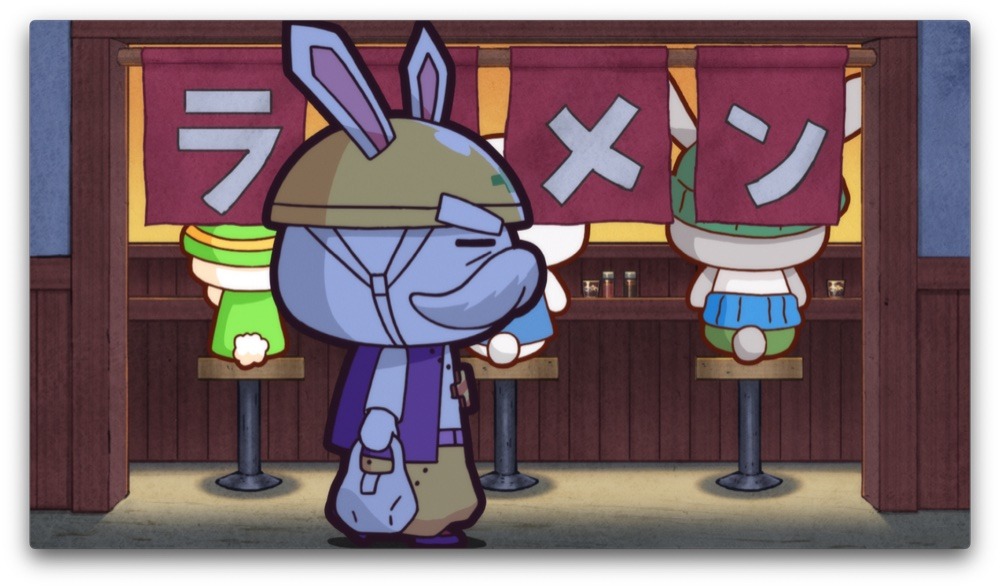 アニメ「全力ウサギ」第1話の場面カット。