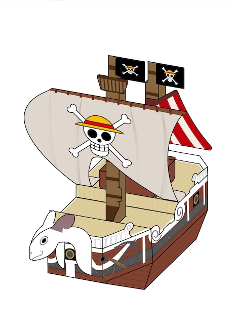 ゴーイング・メリー号のペーパークラフト。