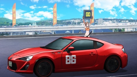 TVアニメ「MFゴースト」第1話の場面カット。