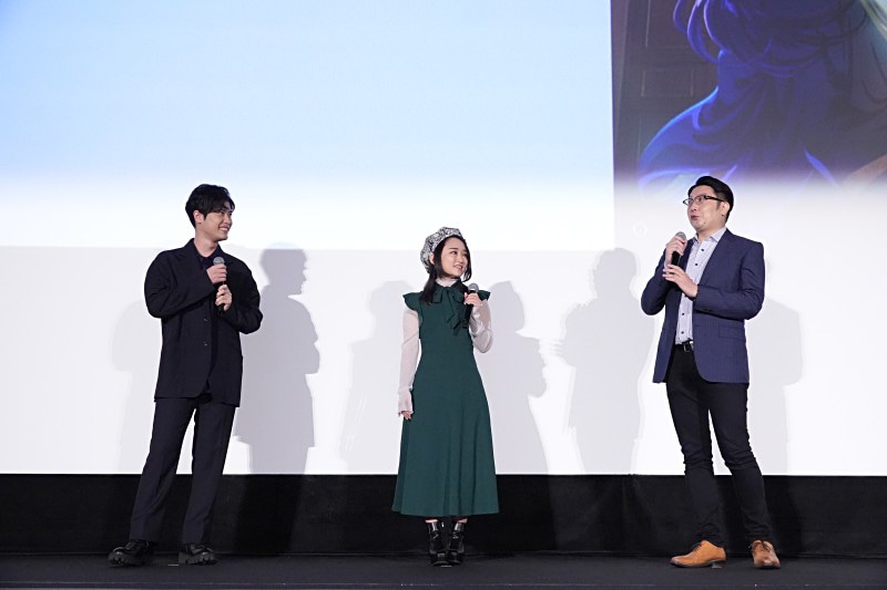 左から大塚剛央、悠木碧、長沼範裕監督。