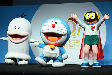 左からQ太郎、ドラえもん、パーマン。