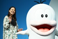 辻村深月とQ太郎。