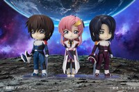 左から「Figuarts mini キラ・ヤマト」、「Figuarts mini ラクス・クライン」、「Figuarts mini アスラン・ザラ」。