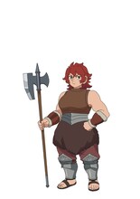 ナマリ（CV：三木晶）。以前ライオス達と共に冒険していたドワーフ。戦闘のプロフェッショナルで武具に詳しく、それを扱うセンスもピカイチ。ファリンがレッドドラゴンに食べられてしまった件をきっかけにライオス達のパーティから離脱する。(c)九井諒子・KADOKAWA刊／「ダンジョン飯」製作委員会