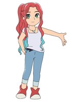 ミーナ（CV：芳根京子）。海外で音楽活動をしている歌姫。物語のカギを握っている。