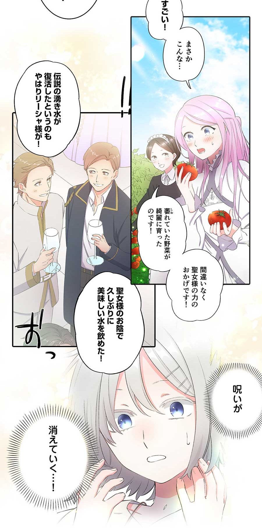 「聖女なのに国を追い出されたので、崩壊寸前の隣国へ来ました～力を解放したので国が平和になってきましたが元の国まで加護は届きませんよ～」より。