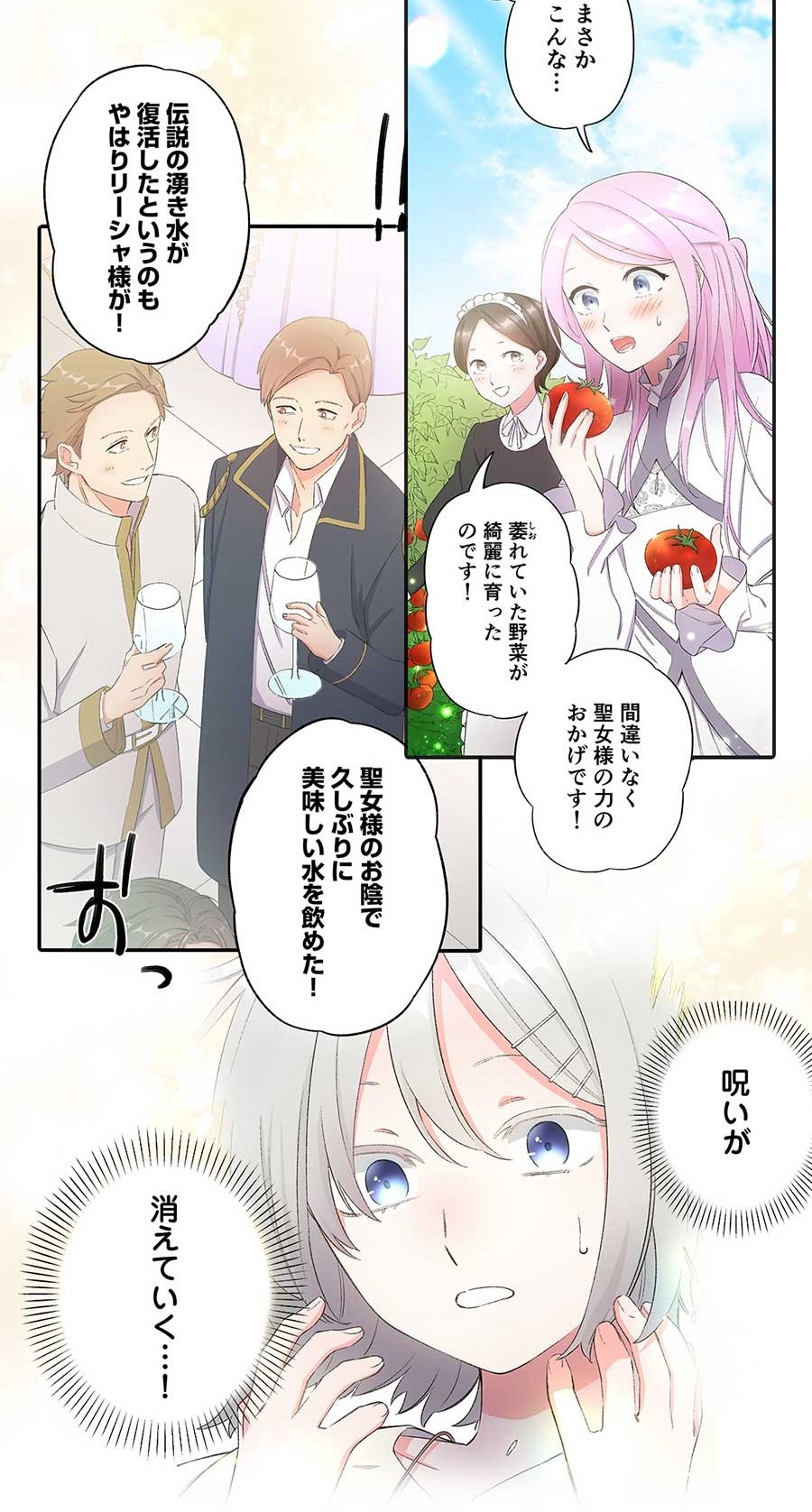 「聖女なのに国を追い出されたので、崩壊寸前の隣国へ来ました～力を解放したので国が平和になってきましたが元の国まで加護は届きませんよ～」より。